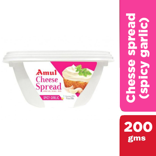 CHEESE SPREAD (SPICY GARLIC) AMUL - 200 GMS