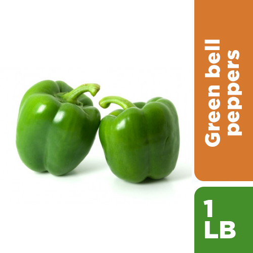 GREEN BELL PEPPERS / CAPSICUM / SIMLA MIRCH - 1 LB [ APPROX 3 PCS ]