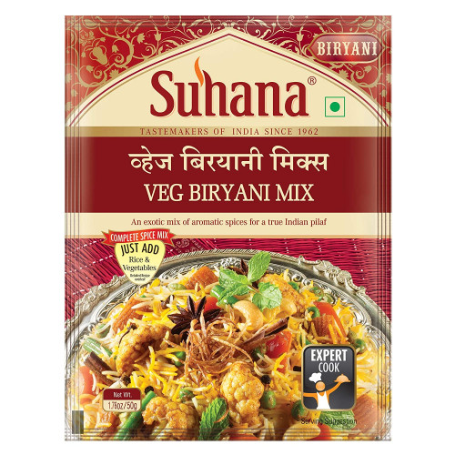 VEGETABLE BIRYANI MIX SUHANA - 50 GMS / 1.76 OZ