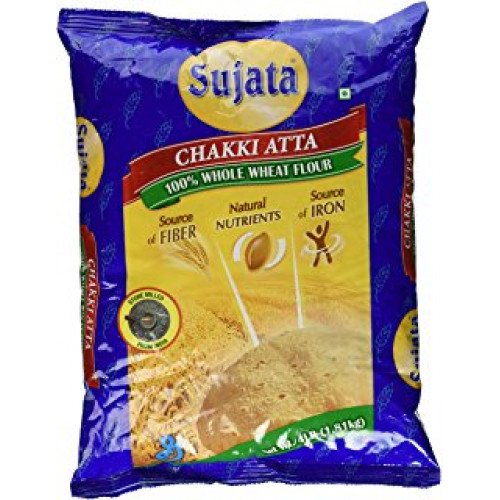 CHAKKI ATTA [ WHOLE WHEAT ] SUJATA - 9.07 KGS / 20 LBS