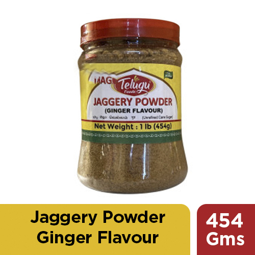 JAGGERY POWDER GINGER FLAVOUR JAR TELUGU - 454 GMS / 1 LB