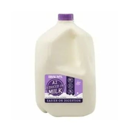 MILK BRAUMS 2 % REDUCED FAT ( A2 GRADE ) - 1 GAL / 3.78 LTS