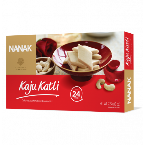 KAJU KATLI NANAK SWEETS- 255 GMS - 9 0Z (24 Pcs)