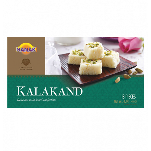  KALAKAND NANAK SWEETS-400 GMS / 14 OZ (18 Pcs)