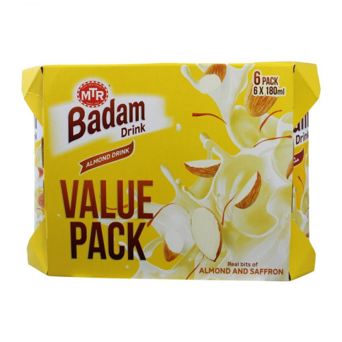 BADAM DRINK WITH ALMONDS AND SAFFRON VALUE PACK MTR - 6 PACK 180 ML / 6.1 OZ EACH