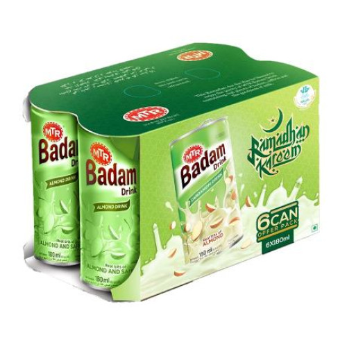 BADAM DRINK CARDAMOM FLAVOR MTR- 6 PACK [180ML EACH]