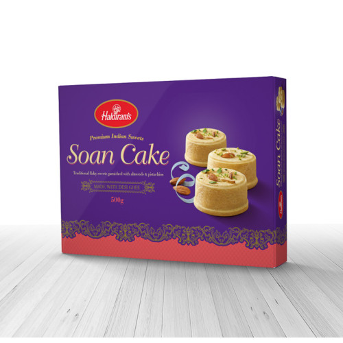 Indian Sweets SOAN CAKE [ MADE WITH DESI GHEE ] HALDIRAMS - 250 GMS