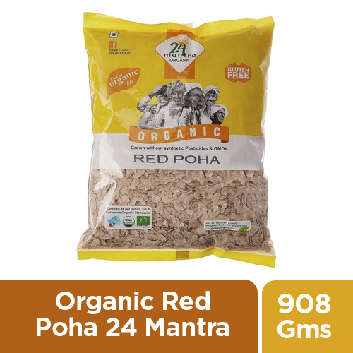 ORGANIC RED POHA 24 MANTRA - 908 GMS / 2 LBS