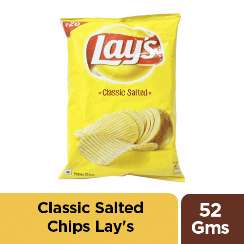 CLASSIC SALTED CHIPS LAYS - 52 GMS / 1.82 OZ
