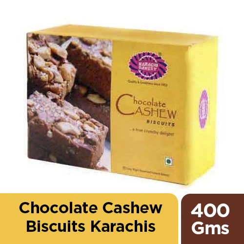 CHOCOLATE CASHEW BISCUITS / COOKIES KARACHIS - 400 GMS / 14.10 OZ